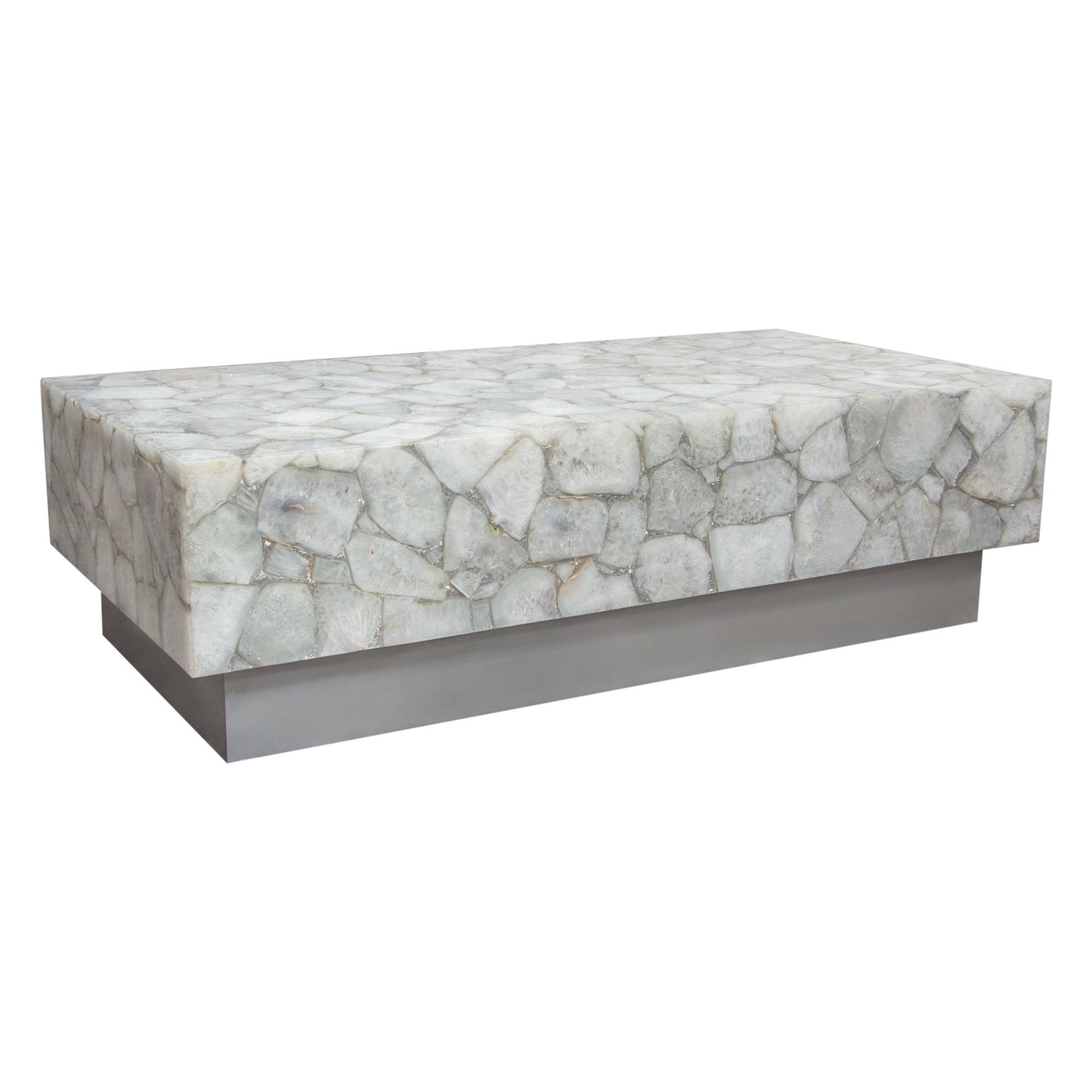 Gemini Genuine White Quartz Coffee Table
