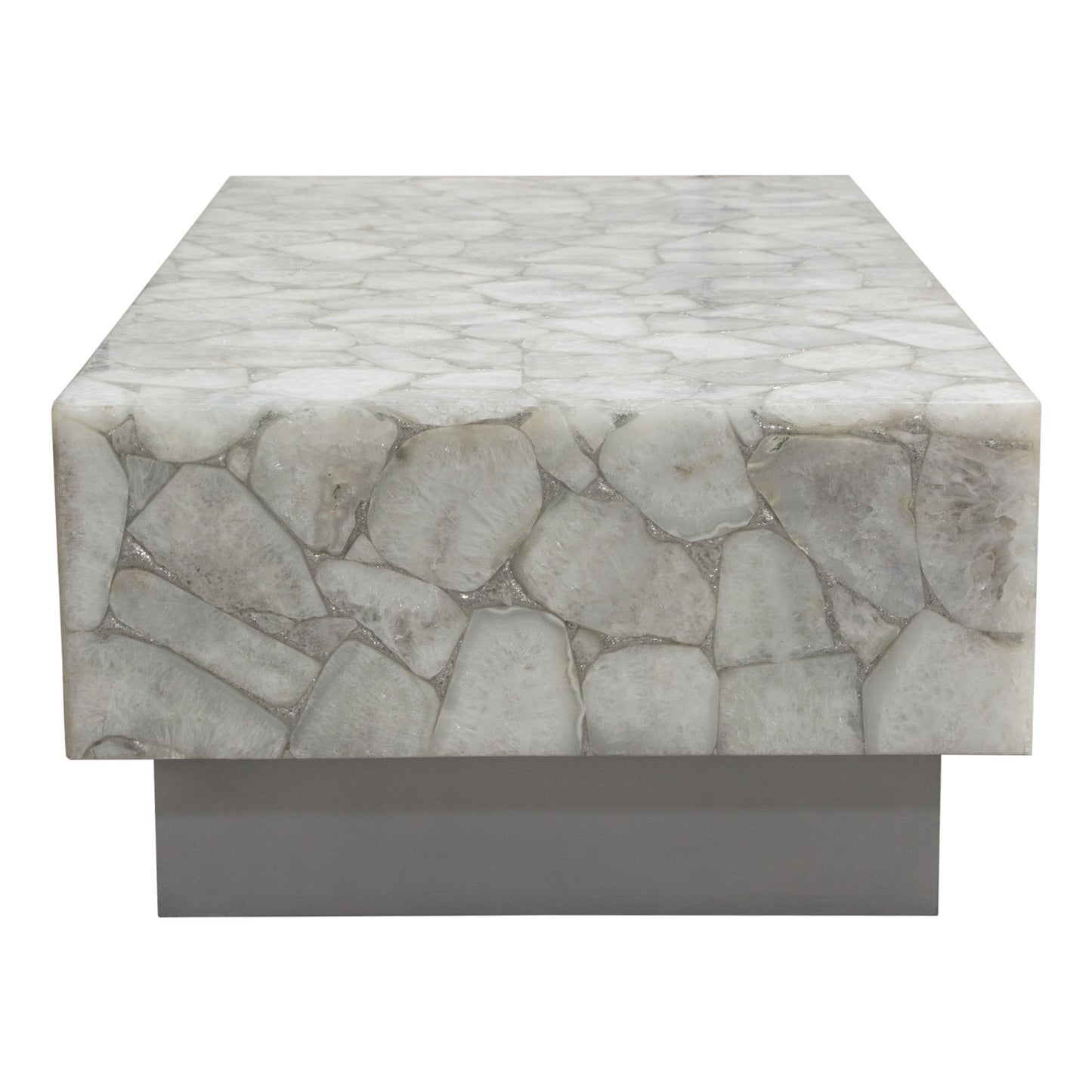 Gemini Genuine White Quartz Coffee Table