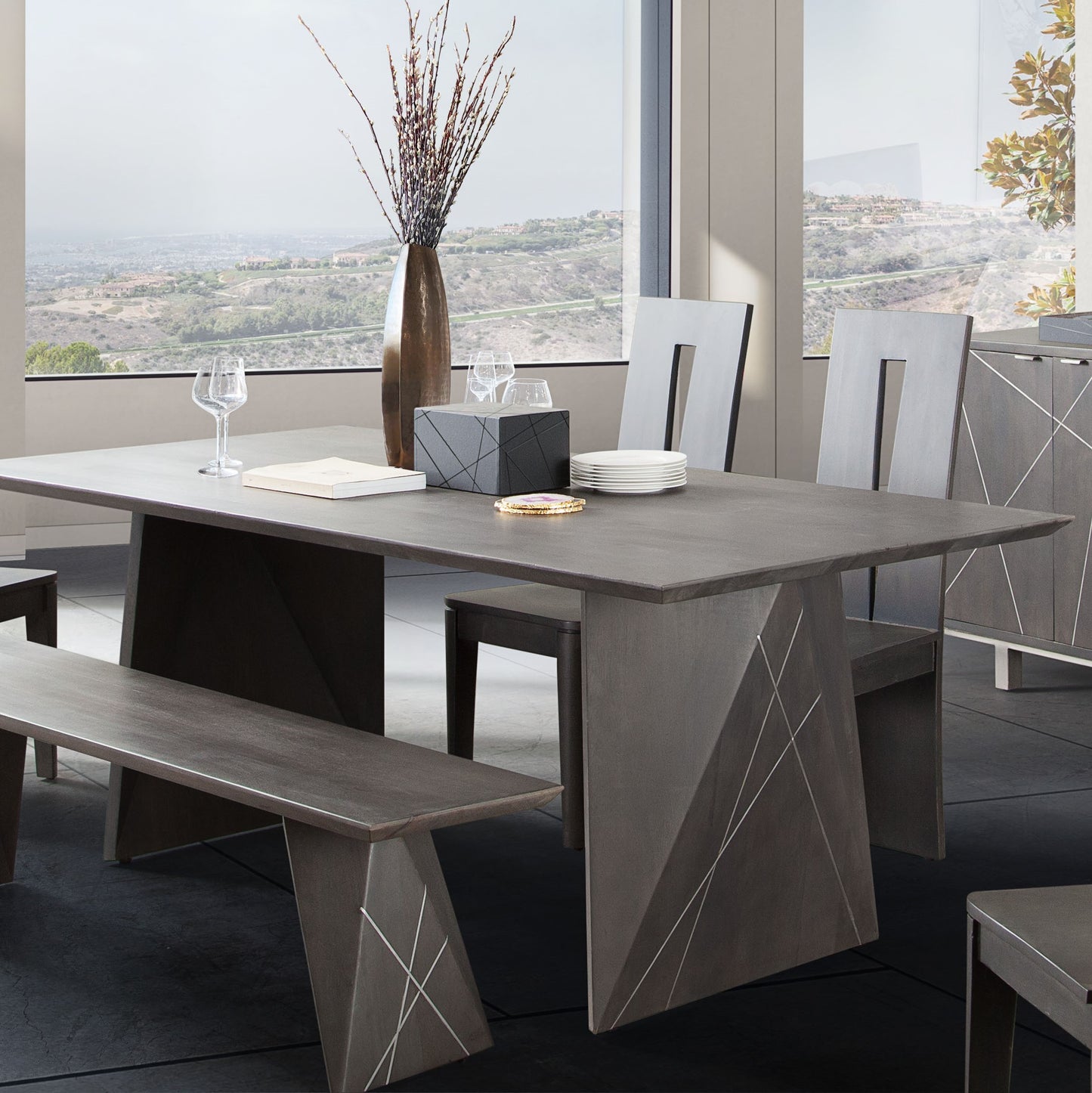 Motion Solid Mango Wood Dining Table