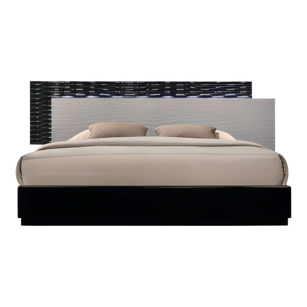 Romania 5-Piece Black/Gray Modern Bedroom Queen Set