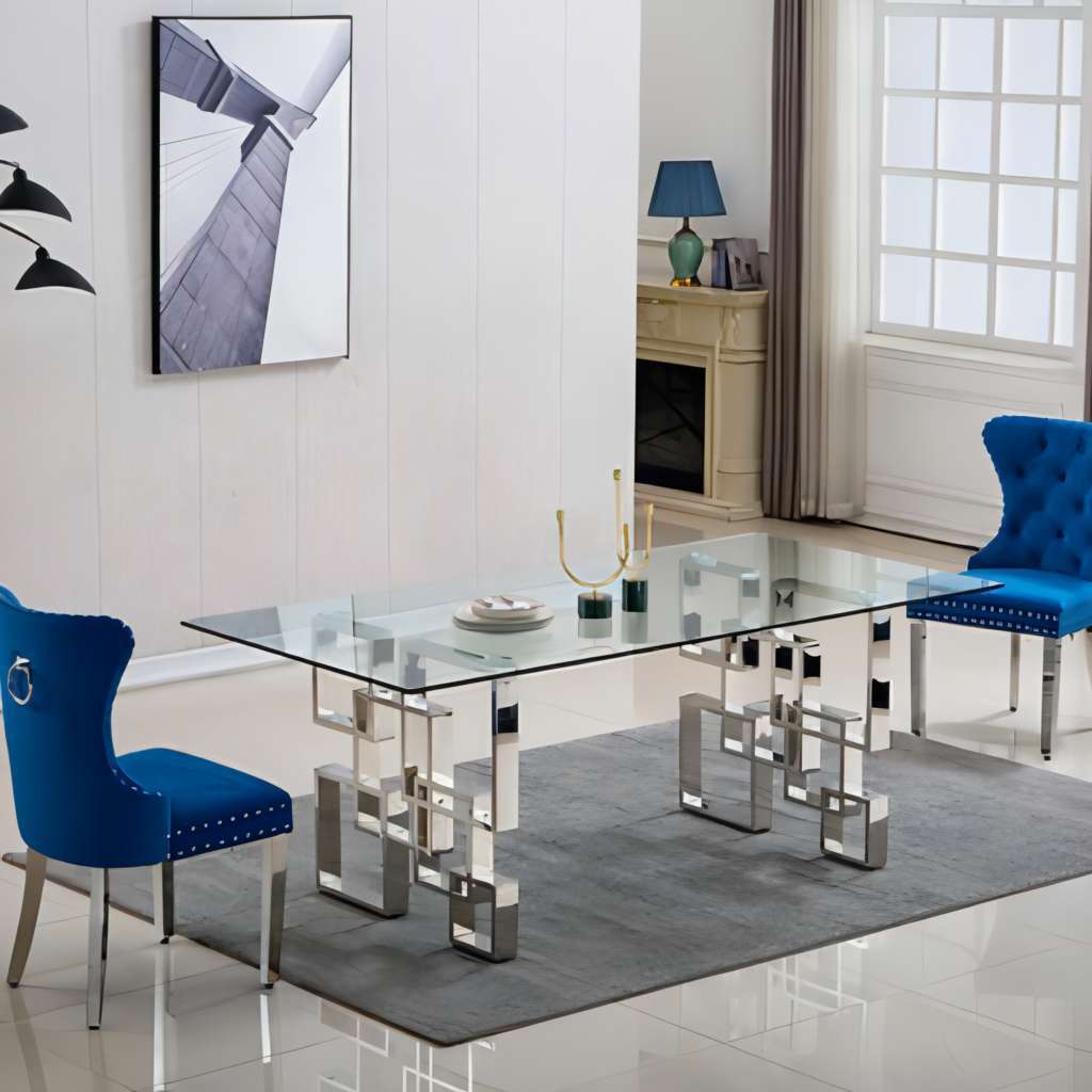 Alexis Chrome Dining Table