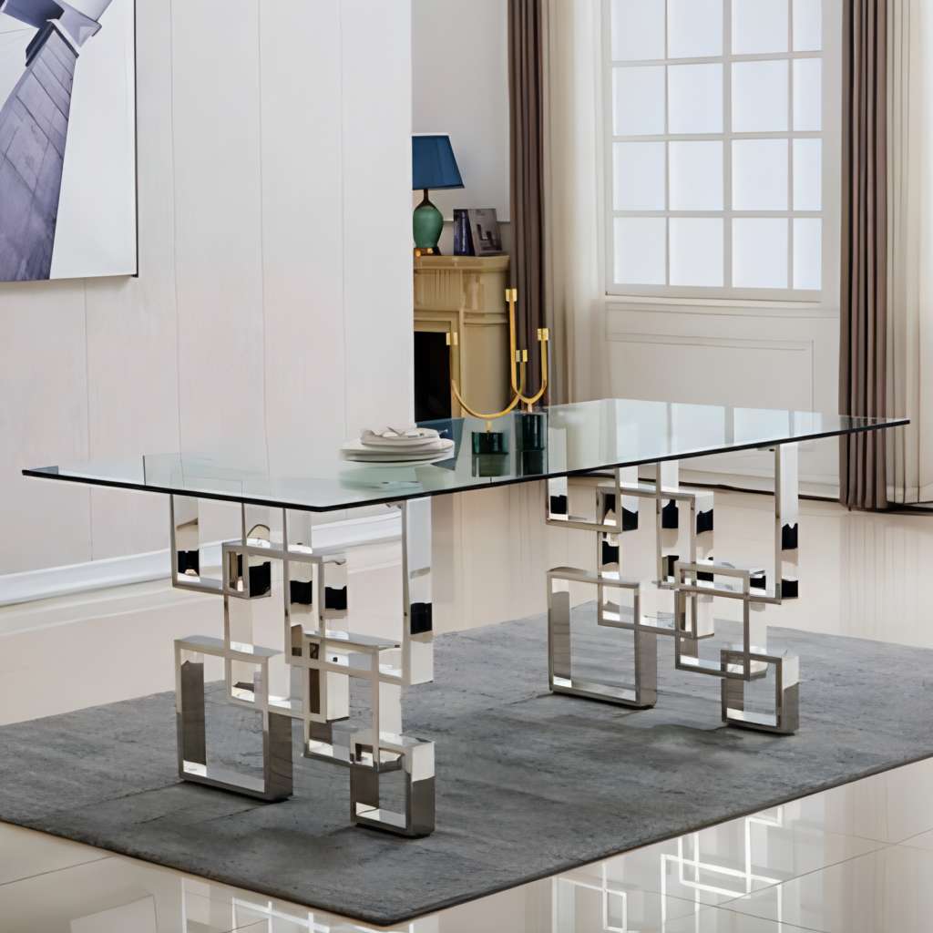 Alexis Chrome Dining Table