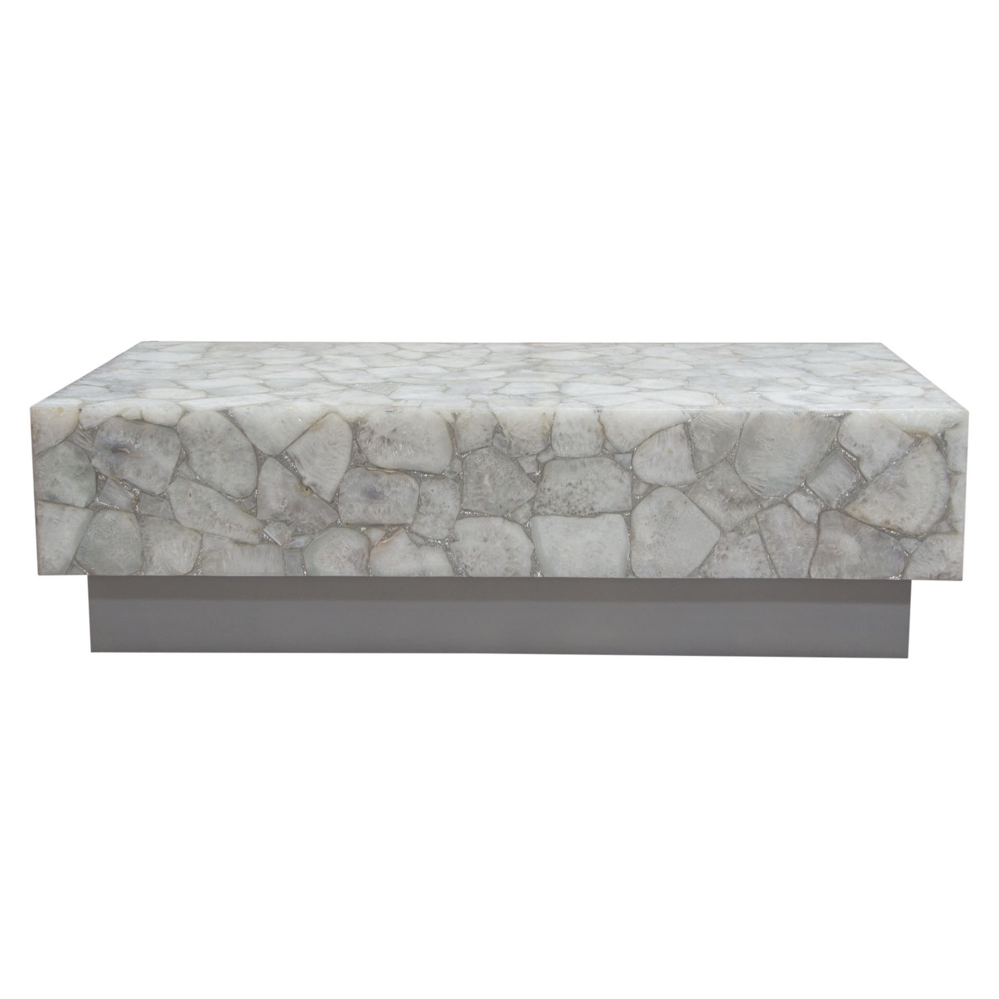 Gemini Genuine White Quartz Coffee Table