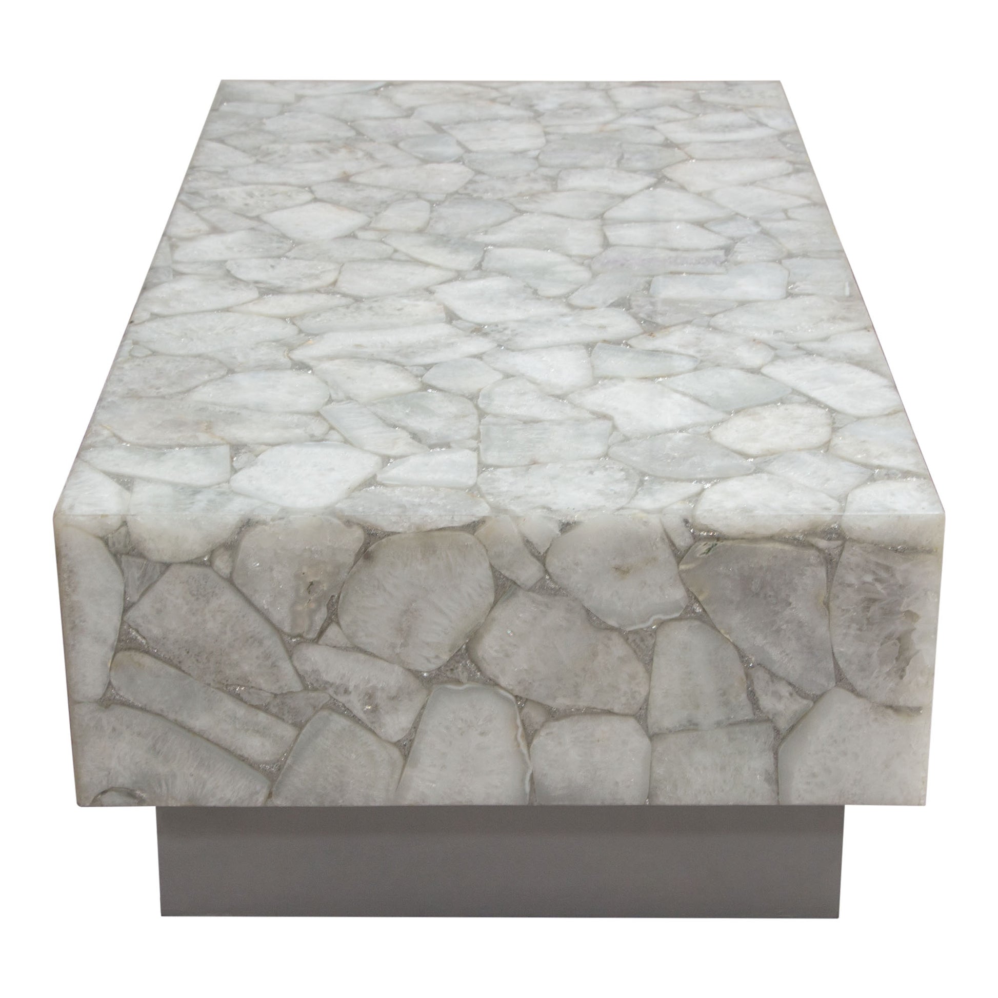 Gemini Genuine White Quartz Coffee Table