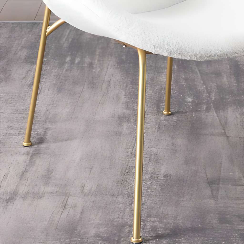 Golden Legs Dining Metal Leg Velvet Fabric Dining Chair Set of 2