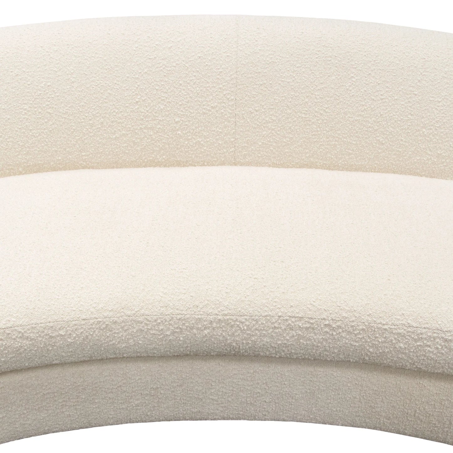 Pascal 97'' Sofa in Bone Boucle Textured Fabric