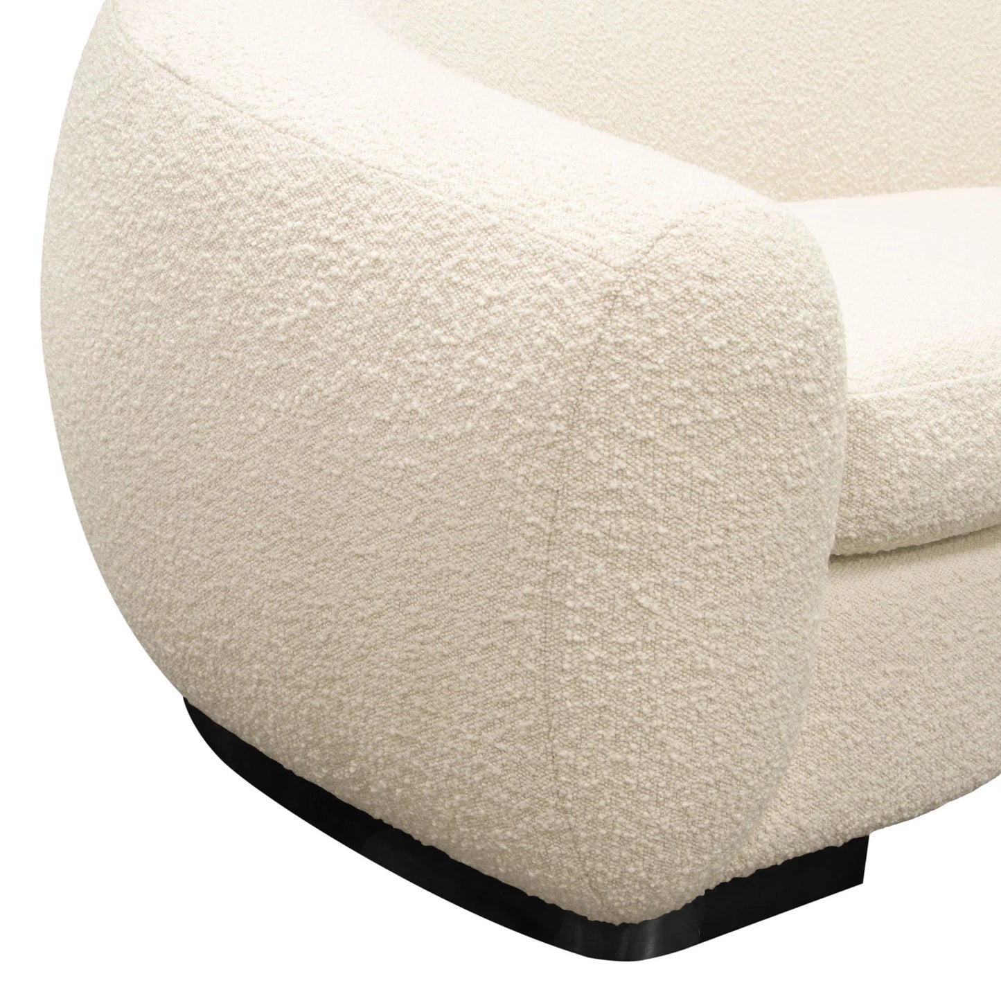 Pascal 97'' Sofa in Bone Boucle Textured Fabric