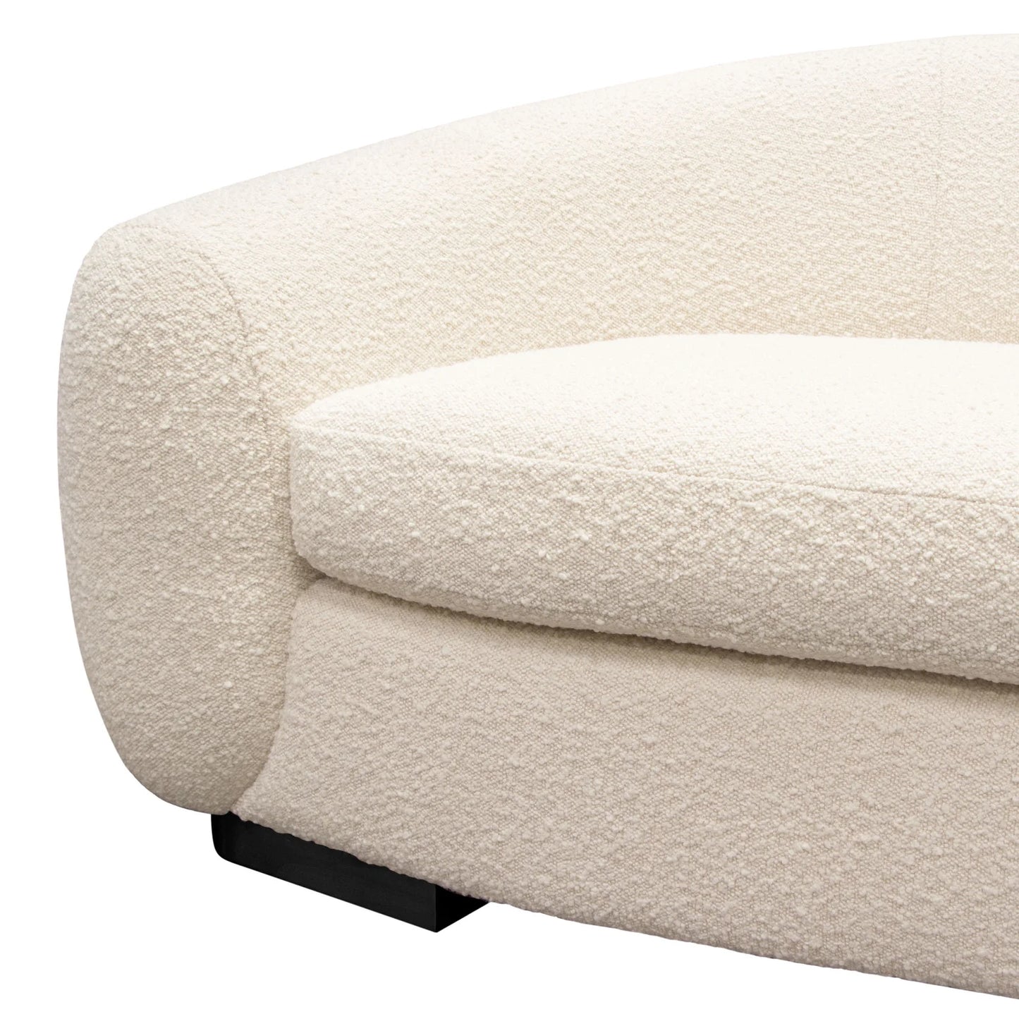 Pascal 97'' Sofa in Bone Boucle Textured Fabric