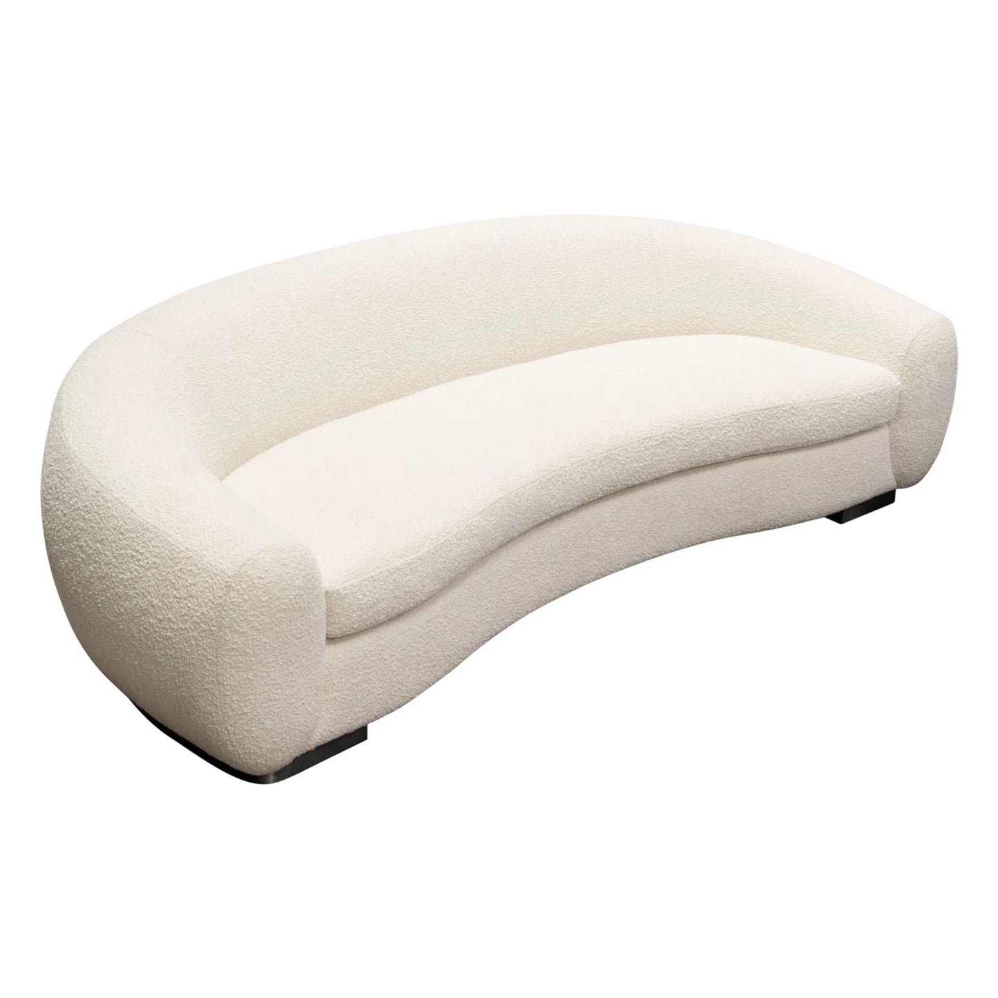 Pascal 97'' Sofa in Bone Boucle Textured Fabric