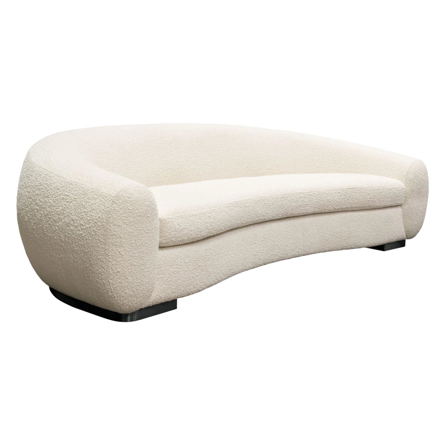 Pascal 97'' Sofa in Bone Boucle Textured Fabric