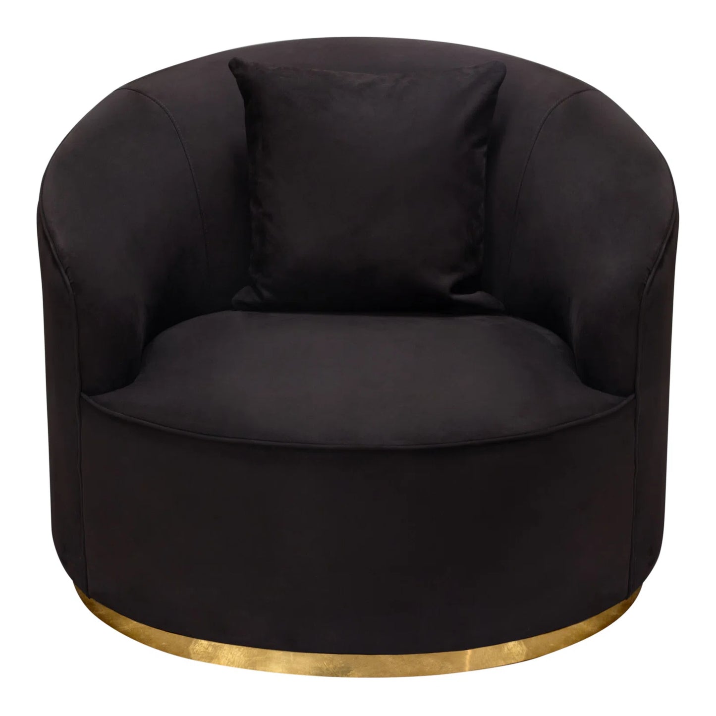 Raven Upholstered Armchair in Light Cream Fabric or Black Velvet w/Brushed Silver Accent Trim