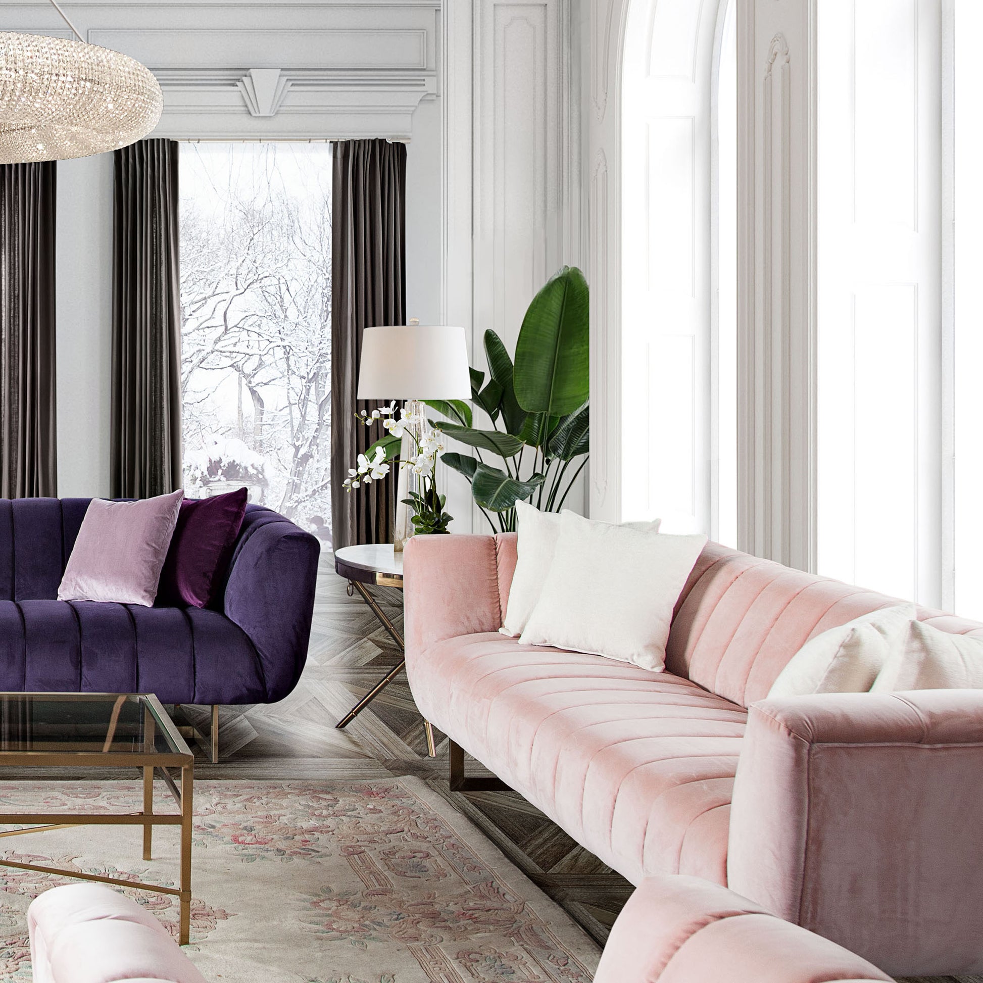 Venus 98'' Upholstered Sofa