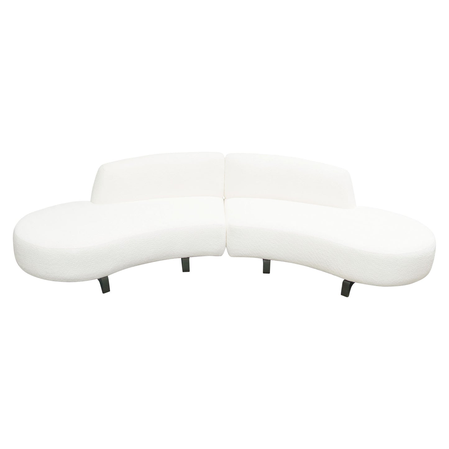 Vesper 2PC Modular Curved Armless Chaise by Diamond Sofa