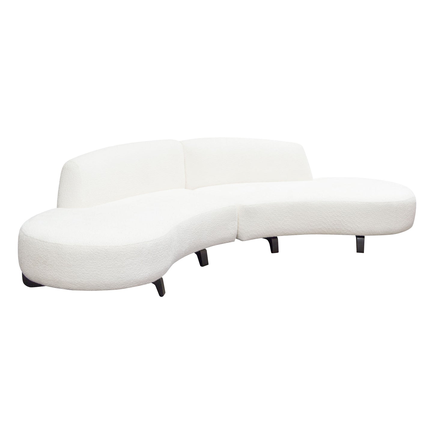 Vesper 2PC Modular Curved Armless Chaise by Diamond Sofa