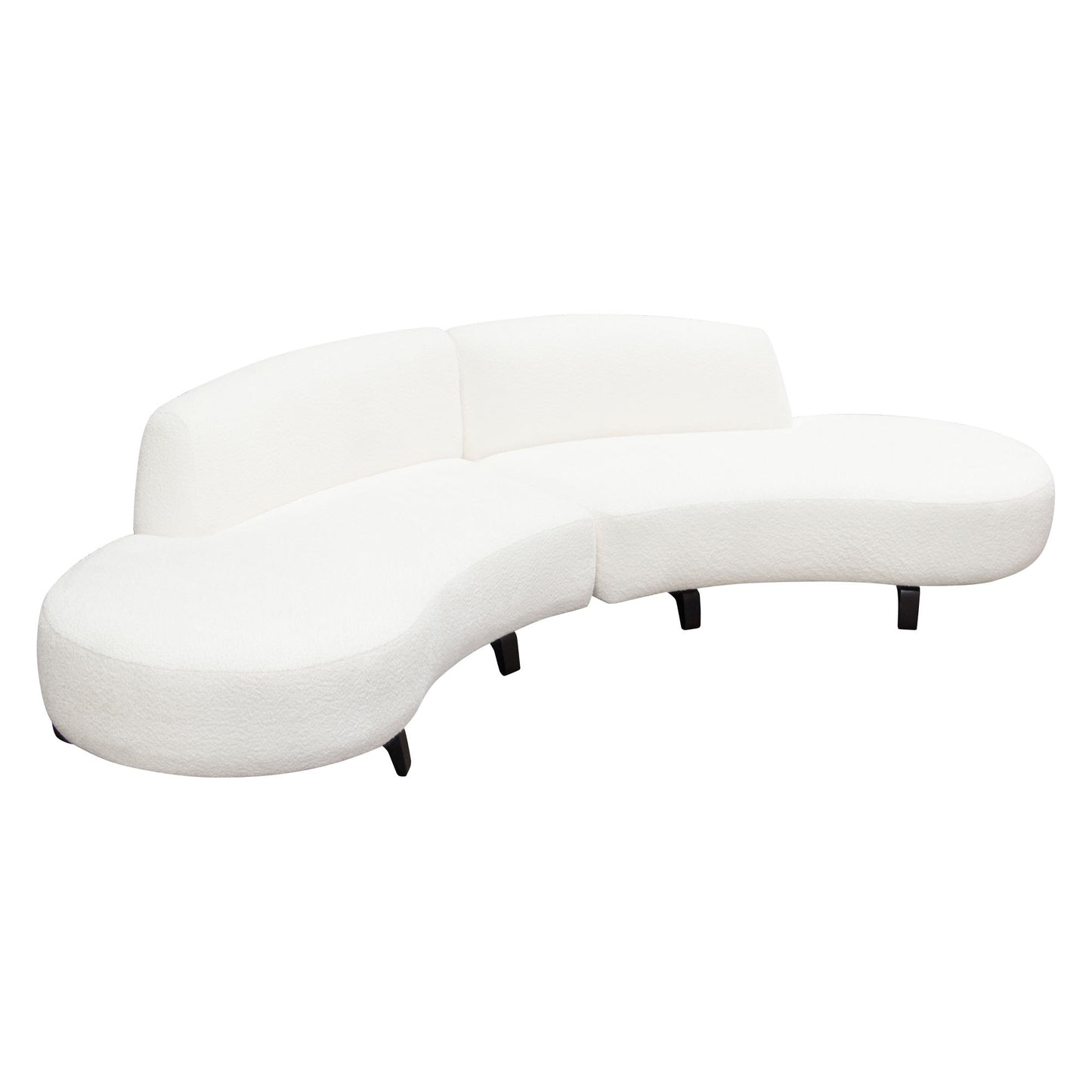 Vesper 2PC Modular Curved Armless Chaise by Diamond Sofa