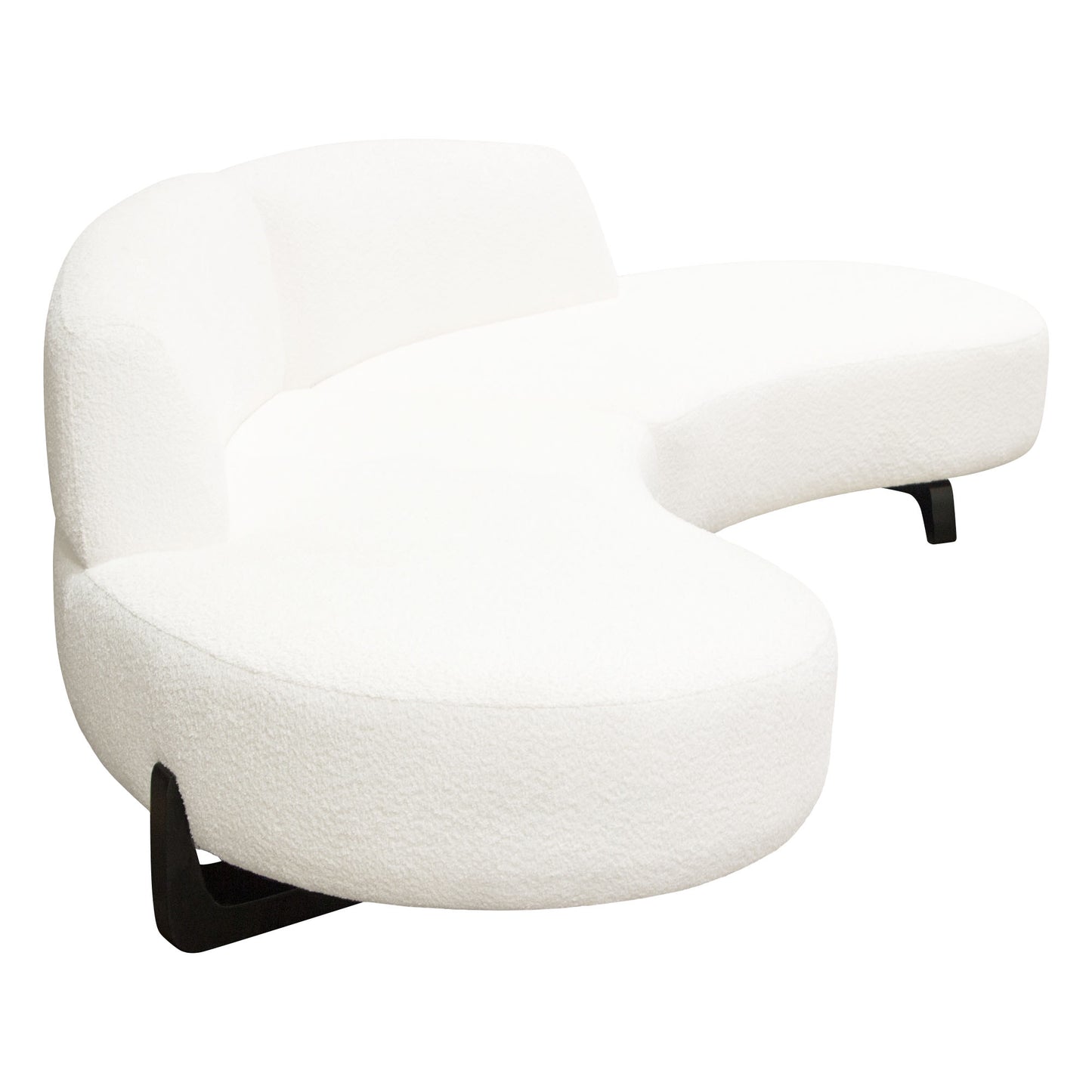 Vesper 2PC Modular Curved Armless Chaise by Diamond Sofa