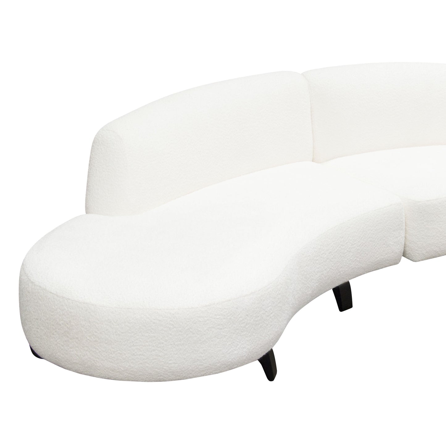 Vesper 2PC Modular Curved Armless Chaise by Diamond Sofa