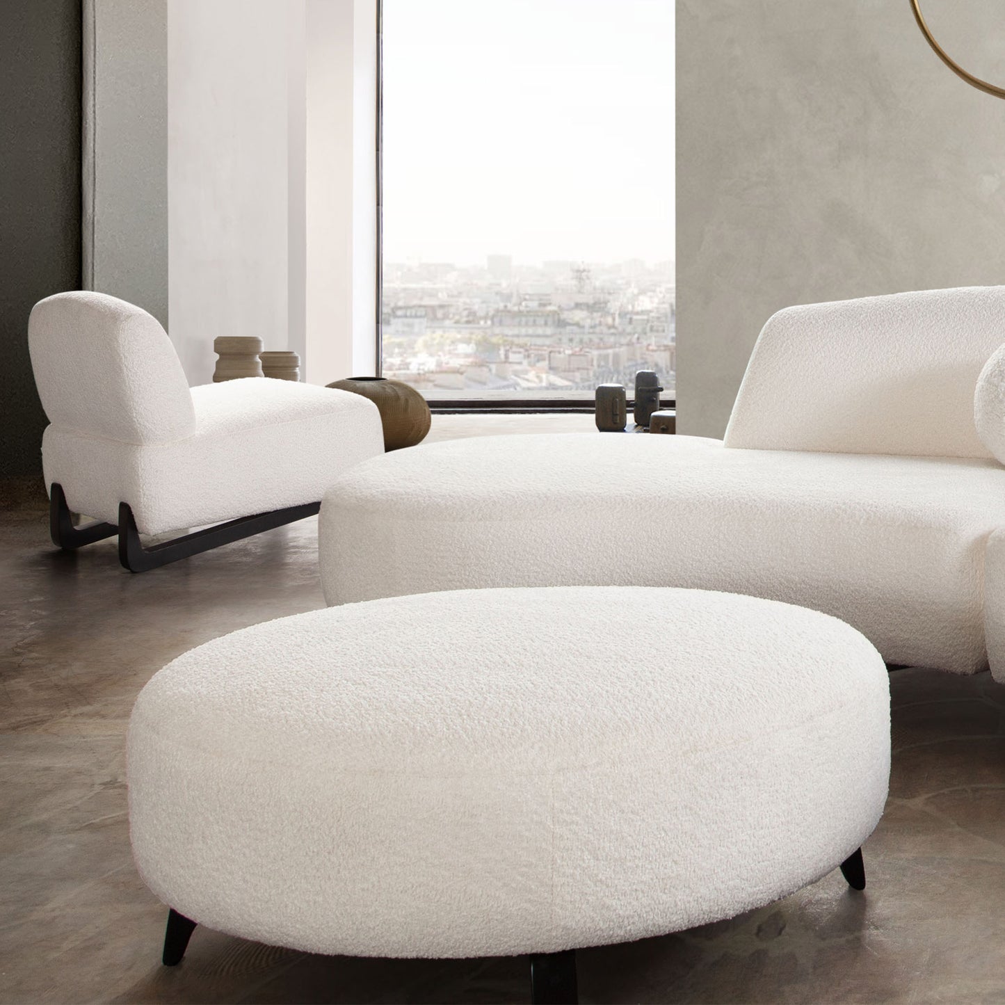 Vesper 2PC Modular Curved Armless Chaise by Diamond Sofa