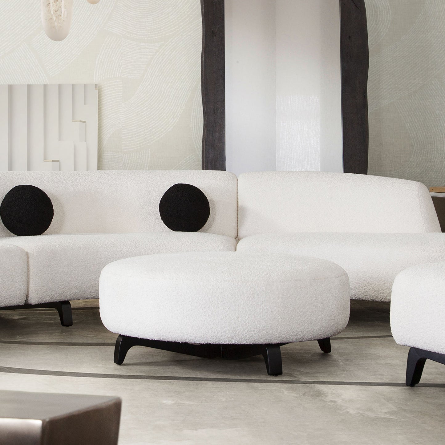 Vesper 2PC Modular Curved Armless Chaise by Diamond Sofa