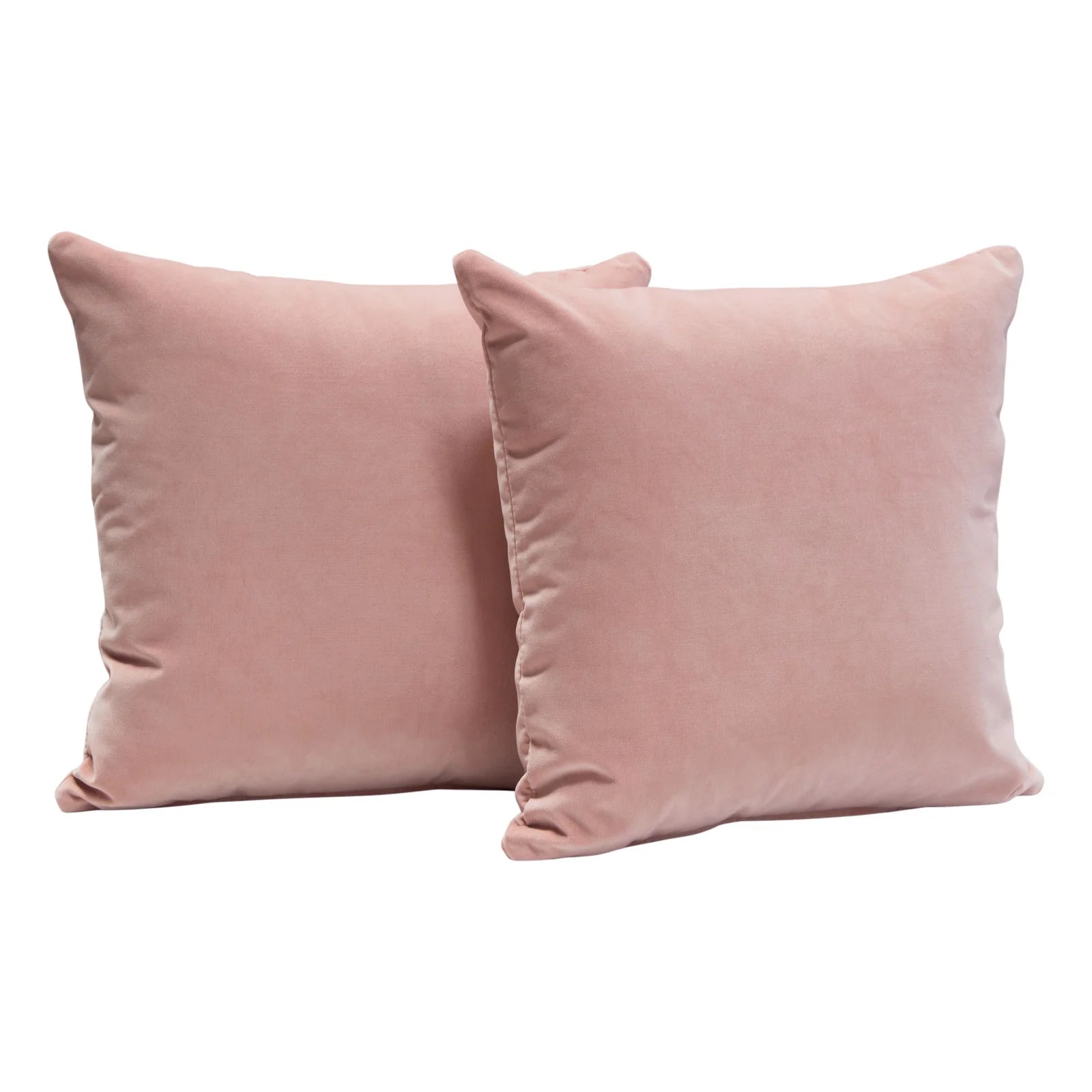 Velvet Throw Pillow, blush pink