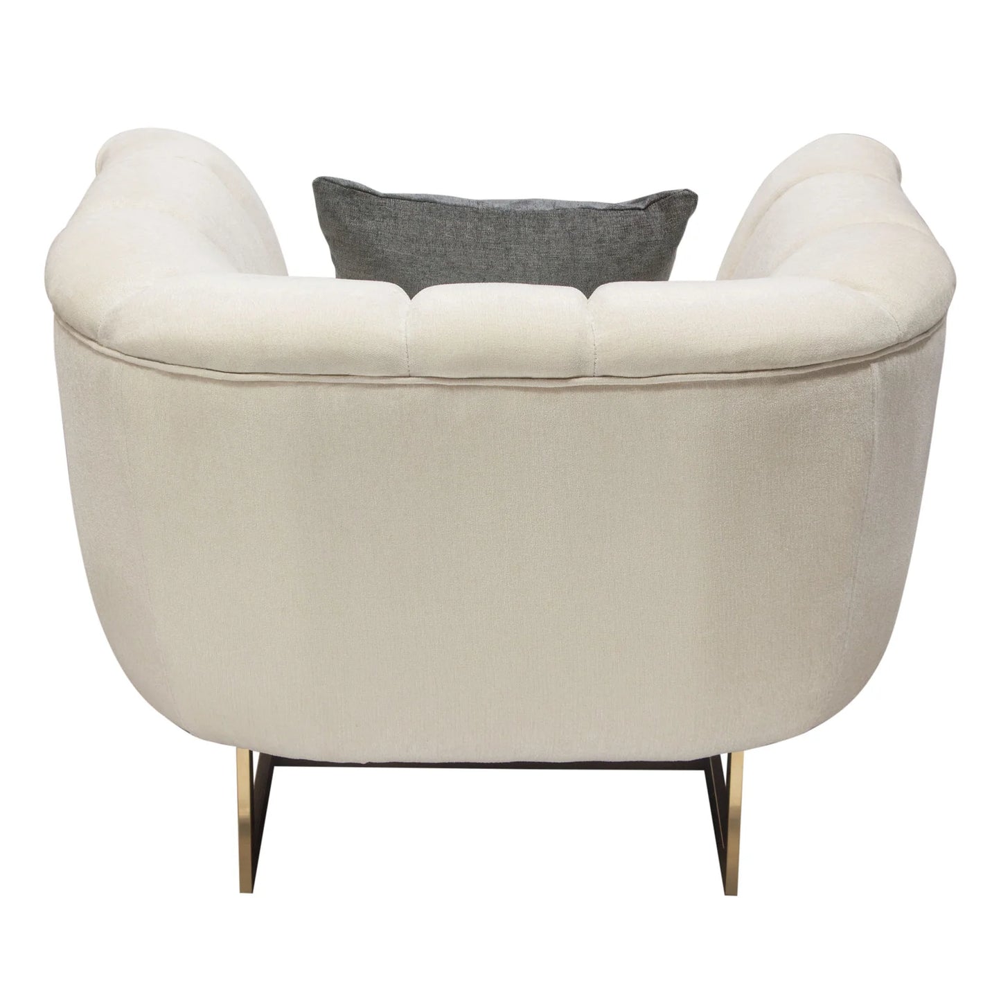 Venus 35" Wide Upholstered Armchair with Gold Finished Metal Legs