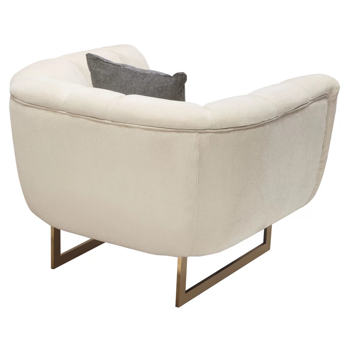 Venus 35" Wide Upholstered Armchair with Gold Finished Metal Legs