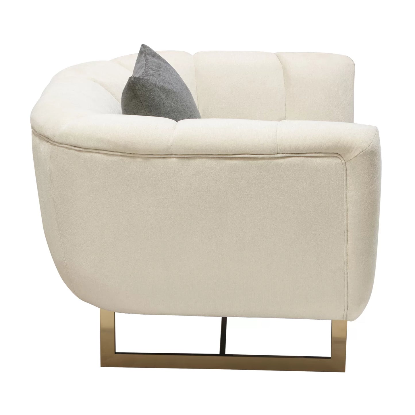 Venus 35" Wide Upholstered Armchair with Gold Finished Metal Legs