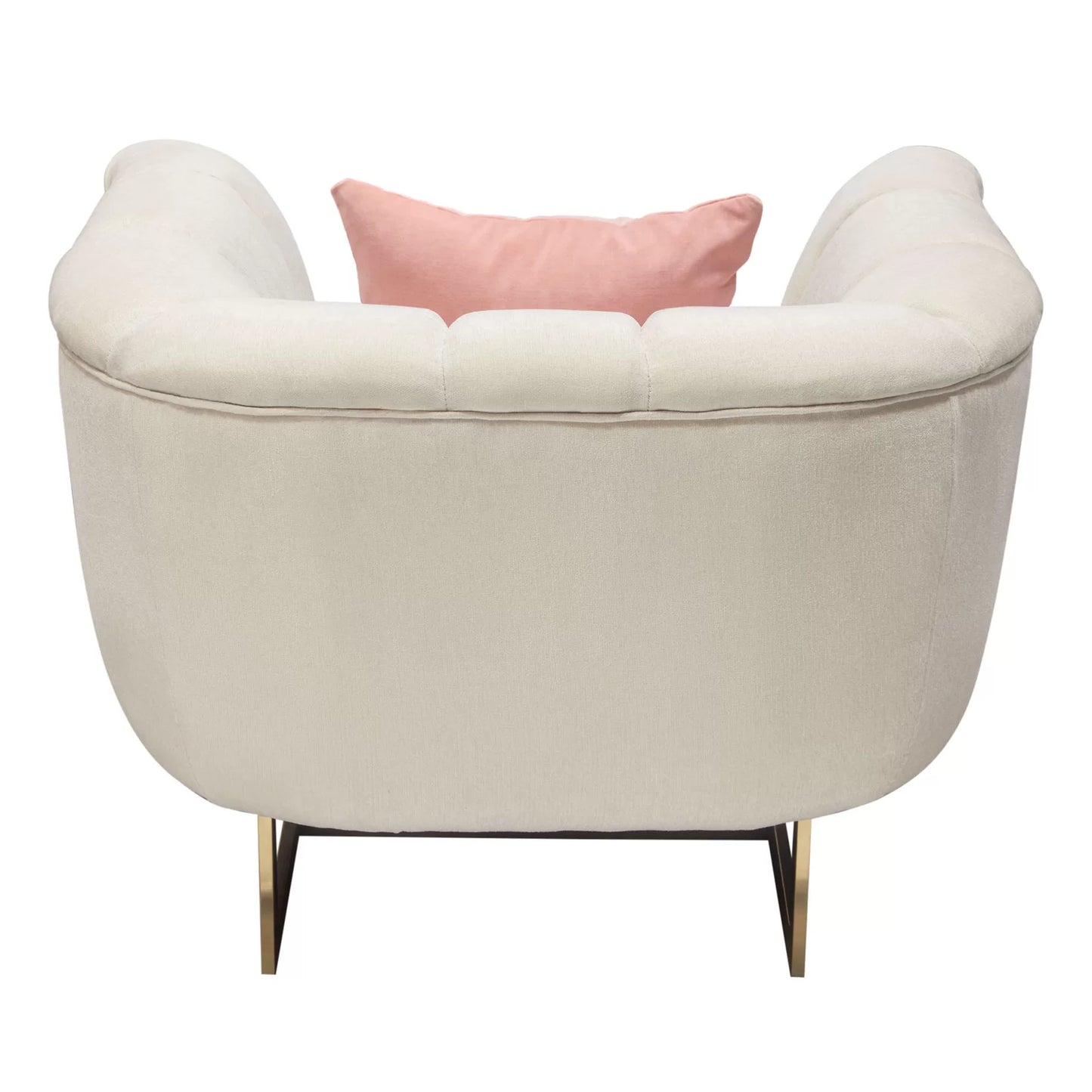 Venus 35" Wide Upholstered Armchair with Gold Finished Metal Legs