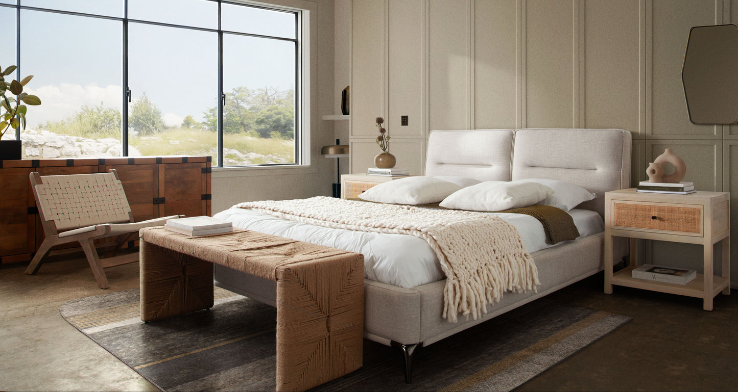 Nara Wishbone Woven Chair and Bench By Diamond Sofa