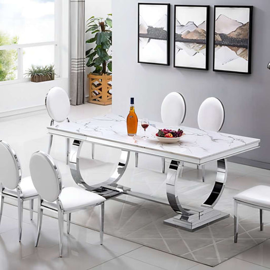 Marble Top Dining Table