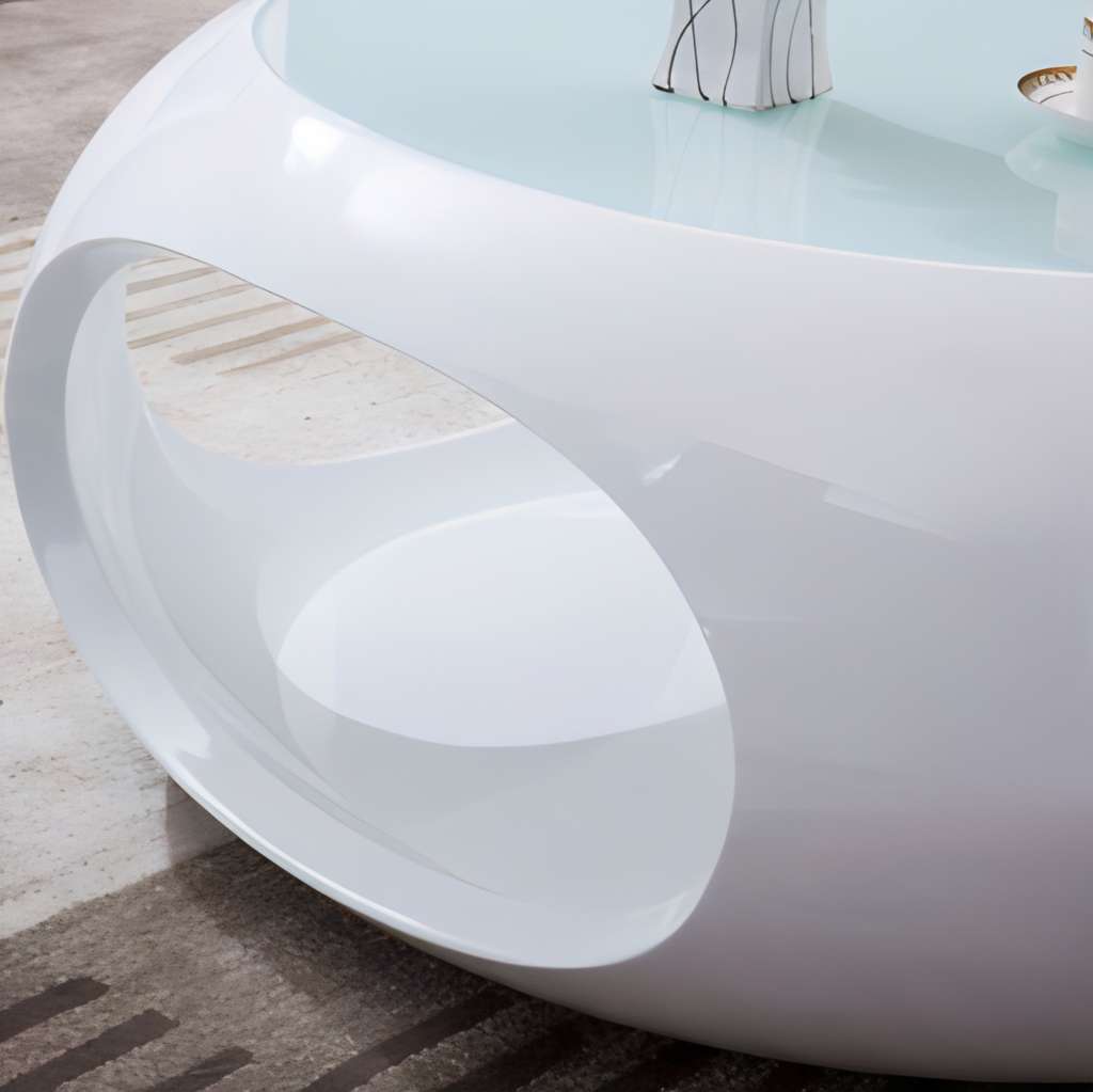 White Round Coffee Table