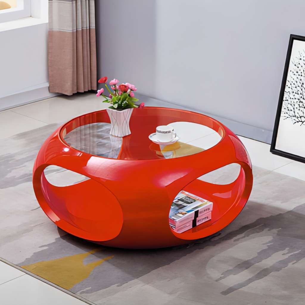 White Round Coffee Table