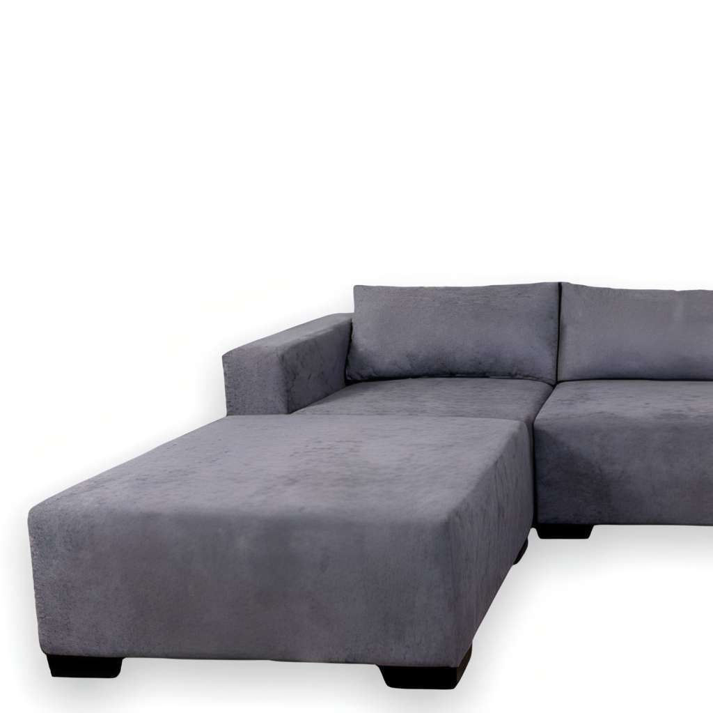 Luxurious Grey Fabric 4 Piece Sectional