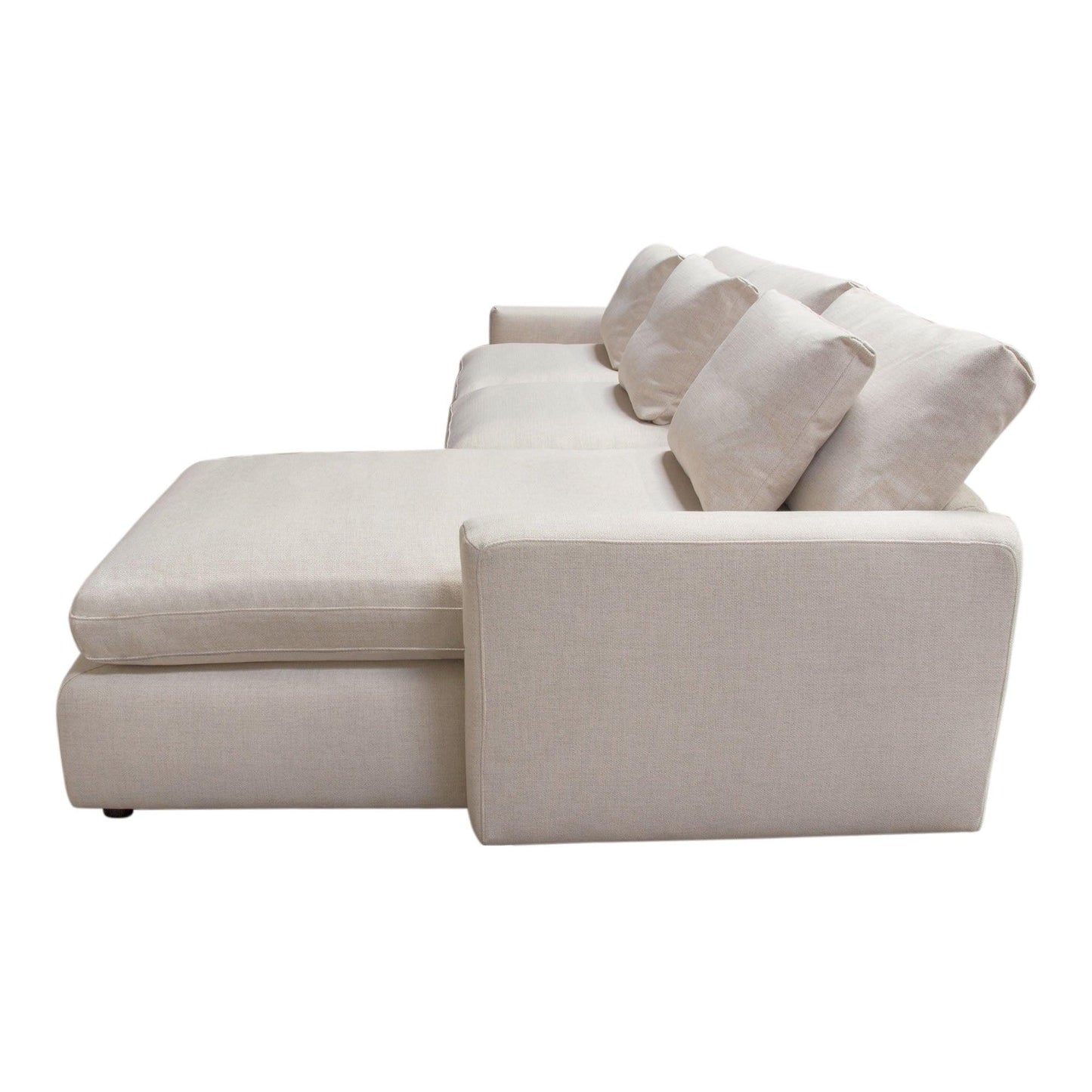 dionefurniture.myshopify.com-White fabric Right/Left Sectional Down-filled Sofa, Solid Wood Base